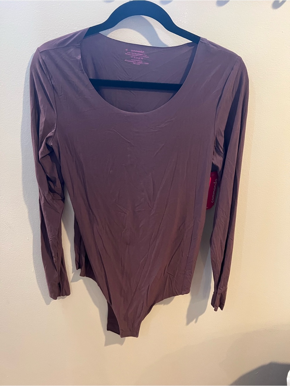 Commando Long-Sleeve Scoop Neck Bodysuit - Plum